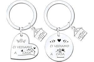 MNBVBV Portachiavi Casa Nuova Coppia, Scritte Dolce Casa Biglietto d'auguri, 2 Pezzi Portachiavi Regalo di Inaugurazione della Casa Nuova, Portachiavi Coppia Regalo per Prima Casa Felice
