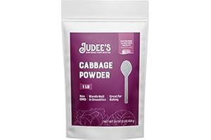 JUDEE'S GLUTEN FREE Judee’s Cabbage Powder 1 lb - 100% Non-GMO, Gluten-Free, and Nut-Free - Rich in Nutrients - Great for Baking and Seasoning - Blends Well in Smoothies and Shakes