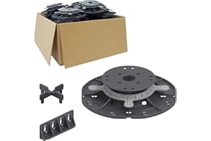 Trevendo Lot de 25 plots terrasse réglable Universal pour lambourdes et dalles, M 30-45 mm