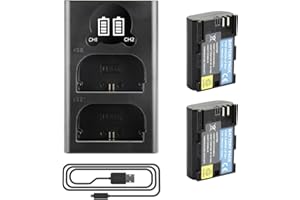 JOIRY 2 X LP-E6 LP-E6N Batteria di Ricambio e Doppio caricatore Compatibile con Canon EOS 5D Mark II, DS Mark III, 5D Mark IV, 5DS, 5DS R, 6D, 7D, 7D Mark II, 80D, 70D, 60D, 60Da