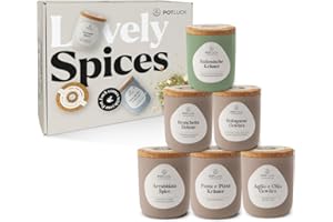 ‎POTLUCK GEWÜRZFREUNDE POTLUCK | Italienischer Abend 6er Set | Gewürzmischungen im Keramiktopf | Vegan, glutenfrei und mit natürlichen Inhaltsstoffen
