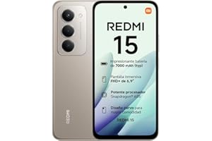XIAOMI REDMI 15 - Smartphone de 6+128GB, Cámara Dual de 50MP con AI, Pantalla inmersiva de 6,9” FHD+, Snapdragon 685, Carga rápida de 33W, Cargador no Incluido, Gris (Versión ES)