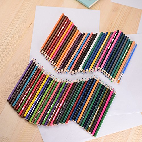 KKmoon 72 Farben Wasserlöslich Buntstifte Set mit Bürste in Papier Kästchen, Vor Geschärft Farbestifte für Kinder Erwachsene Künstler Zeichnung Skizzierung Schreiben Malen Artwork Färbung - 7