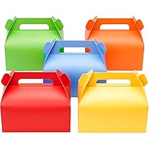 UnicoPak 10-Pack Brown Gable Treat Boxes - 6.5x3.5x4 Inch Party Favor Boxes For Candy, Cookies & Gifts