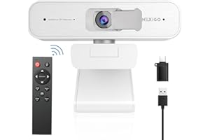 Certifiée Zoom, Webcam NexiGo N940P 2K Zoomable avec Télécommande et Commandes Logicielles | Capteur Sony Starvis | 1080P@ 60FPS | Zoom 3X | Double Microphone Stéréo, pour Zoom/Skype/Teams (Blanc)