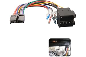 BAKEWHIZ 1 adaptateur de câble 20 broches vers ISO 20 broches adaptateur de faisceau de câbles ISO autoradio adaptateur de rechange pour écran DIN de voiture compatible avec les lignes de commande arrière du