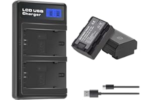 SLODA 2-pak baterii i ładowarki A7iii kompatybilne z aparatami Sony NP-FZ100, Sony A7 III, A7R III, A7R IV, A9, A6600, Alpha 9, Alpha 9S, A9S, A7III, A7R3, A7R4.