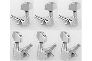 Musiclily 3x3 Scellée Mécaniques Guitare pour Epiphone Les Paul Guitare électrique Acoustique, Chrome avec Petits Boutons