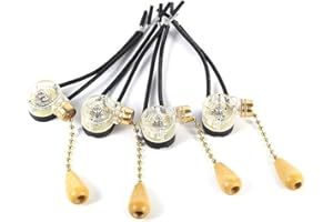 VIFERR Interruttore a Tirante, 4 Pezzi Interruttore a Catena Retro Interruttore a Corda Sostituzione dell'Interruttore di Tiro per Lampada da Parete Lampade da Tavolo Ventilatore a Soffitto