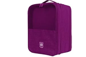 QIUPFGUT Reise Schuhtasche, Tragbare Schuhtasche, Golfschuhtasche, Wasserdichter Schuhbeutel Organisator, Verwendet für Reisespeicher, Staubdichte Lagerung, Koffer, Trolley Fall, Hängende Tasche(Lila)