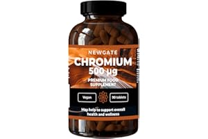 Newgate Labs Chromium 500 μg Supplement - 90 High Strength Vegan Tablets - Overall Health and Wellness - Made in The UK - Halal - GMP Certified