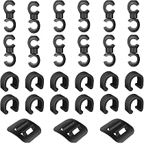 40 Clips De Câble Vélo - Noirs, Plastique - Pour Freins Et Dérailleurs - Kit Organisation Câbles