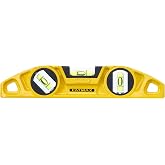 STANLEY FATMAX Magnetic Torpedo Level, Length 22 cm, Aluminum Body, 3 Bubbles, Accuracy 0.5 mm/m, Magnetic V-Base for Tubes,