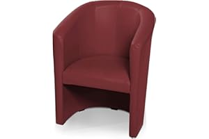 moebel-eins ABIZA Cocktailsessel, Material Kunstleder, weinrot