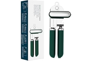 KITCHENDAO Can Opener Manual, 2nd Generation Blade, Handheld Can Tin Opener with Magnet, Super Sharp Cutting Wheel for Smooth Edge Cut, Soft Grip,Oversized Knob for Seniors & Arthritis, Easy to Use