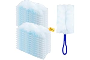 DIBAIGOU Recharges pour plumeau Tête de Remplacement en Vrac pour Le Nettoyage de la Maison, Recharges pour plumeau Non parfumé compatibles avec Swiffer, 20 pièce
