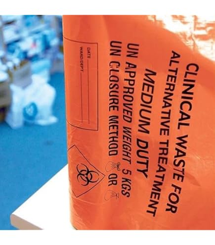 Sacchetti Rifiuti Clinici Gialli Per Incenerimento - Pericolo Biologico, Materiale Medico E Tatuaggi