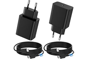 VNOOK Cargador Samsung Carga Rapida, 2Pack 45W USB C Cargador Rapido Samsung con 2M Cable Cargador para Samsung Galaxy S24/S23/S22/S21 Ultra/S20/S20+/Note 20/10/9/8/A73/A53/A52, Tipo C Cargado Cabezal Negro