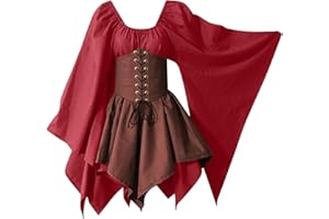 Xmiral Gothic Kleidung Damen Spitze Bluse Tunika Gothic Hexe Cosplay Kostüm Oberteil