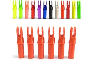 ZSHJGJR 50 Pack Archery Arrow Nock ID 6.2mm/.244" Plastic Insert Arrow Nocks Tail for DIY Hunting Shooting Arrows (Orange)