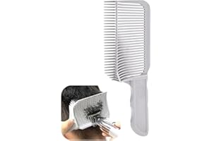 NestNook Grzebień w kształcie litery V, grzebień do blaknięcia, profesjonalny grzebień do strzyżenia włosów, żaroodporny grzebień z płaską końcówką, fryzjer lub dom (szary, 1 szt.)