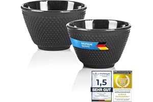 Tasses à thé asiatiques Dimono Tasse à thé traditionnelle en fonte, lot de 2
