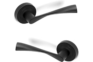 ARCO HERRAJES ARCO · Juego de manillas para puerta, color negro mate. Fabricado en aluminio