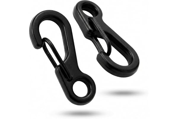 QWORK® 20pcs 2.5cm Mini Mousqueton, Mousquetons Porte clefs Porte-Clés pour Camping Voyager Randonnée Porte-Clés