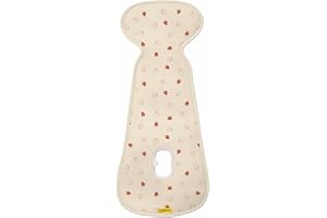 AeroMoov - Cuscino per seggiolino Air Layer - Inserto per seggiolino auto o passeggino - Gruppo B - Rivestimento estivo anti-scherzo - Cotone biologico - Berries
