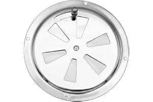 Wjelet Ventilationsrosetter, låsbara, runda Ø 125 mm, ventilationsgaller, stängbara, rostfritt stål, låsbara ventilationsgall