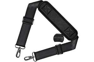 ZINZ 78" Correa de Hombro Correa de Bolso Universal con Cojín Fijo Ultragrueso y Hebillas de Doble Equilibrio, para Maletín, Bolso de Viaje, Bolsos Deportivos, Bolso para Portátil, Bolso Cruzado