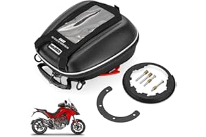N/A Generic Fuel Tank Bag for Ducati Multistrada V4 950S 1200 1260 S/Enduro/DVT Motorcycle Tour Luggage Storage Box with Mobile Phone GPS Holder Waterproof Portable