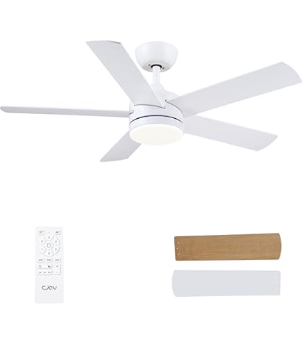 42 Inch Smart Ceiling Fan With Light - Remote Control, Dimmable LED, 6 Speeds For Indoor/Outdoor Use