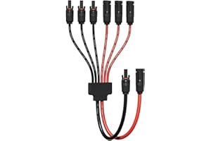 enernova Solarkabel Y-Verteiler, 4mm²-6mm² Solar-Anschlusskabel, IP68 Wasserdicht Solarkabel Verlängerung, 30A DC1500V, Solar-Panel-Steckverbinder Verlängerungskabel