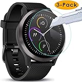 KIMILAR [3 Stück Schutzfolie Kompatibel mit Garmin Vivoactive 3 Panzerglas (Nicht für Vivoactive 3 Music/Vivomove HR), Gehärtetem Glas Displayschutzfolie für Vivoactive 3/Forerunner 245/Trainer