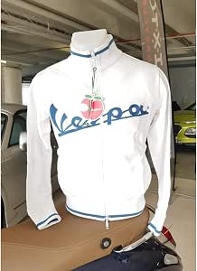 Zanuso Felpa donna originale Piaggio Vespa con zip tasche scooter moto  viaggio tempo libero idea regalo classica con logo ufficiale (Bianco, XS) :  Amazon.it: Auto e Moto