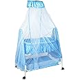 Mee Mee Baby Cradle with Swing | Comfortable Jhula Palna for New Born Babies | Multi Use Baby Cradle, Baggi, Bassinet for Baby Comfort | Sleep Cradle for 0-12 Months Baby Boys and Girls (Blue)