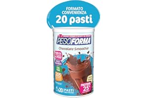 PESOFORMA CHOCO SMOOTHIE, Pasto Sostitutivo per il Controllo del Peso, Smoothie Gustoso che Aiuta a Rimettersi in Forma, Ricco in Proteine e Fibre, Solo 205 Calorie, 20 pasti, 540 gr