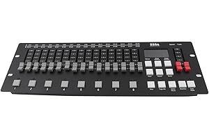 HANGKAI DMX Contrôleur DMX 512 Console Contrôle de la Lumière Scène Lampe Opérateur Équipement 16 Appareils pour Fête DJ Disco