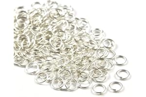 Angel Malone 100 x Silver Superior Super Strong Metal Jump Rings Jewellery Making Findings - UK Seller (Silver 6mm x 1mm)