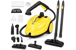 2000W Steam Cleaner for Home & Car, 2L Multipurpose High Pressure Steam Cleaner, 5 Bar, 45 Min Runtime, Portable Canister Steamer with Accessories for Floors, Tile, Grout, Sofa & Upholstery