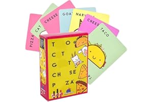 FPAEHRY 54PCS Pizza Card Game, Fun Cheese Pizza Solitaire Family Card Game 2-8 Players Cheese Pizza Solitaire Family Party Travel Game English Version Suitable For Ages 8+ Present - Red