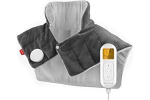 ‎COMFYTEMP Comfytemp Voll gewichtetes Heizkissen für Nacken Schulter mit 9 Wärmestufen 0,5-9h Abschaltautomatik, 1 kg Nackenwärmer Schulterwärmer Elektrisches Wärmekissen Geschenke für Mütter, Frauen, Mama, Papa