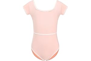 AOQUNFS Gymnastikanzug Mädchen Kurzarm Kinder Ballett Body Turnen Mädchen, BT03