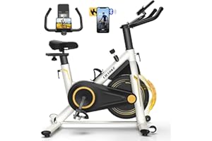 Exercise Bike, CHAOKE Stationary Bike for Home Fitness, Ultra-Quiet Magnetic Resistance Indoor Cycling Bike, Large Tablet Holder, Comfortable Seat, LCD Display, Strength Training