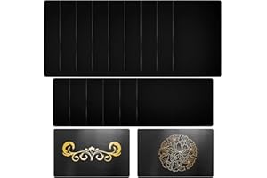 YITOBICI 50 Stücke Metall Visitenkarten,Aluminium Edelstahl Rohlinge Namenskarte Lasergravierte Visitenkarte, Namenskarte,Für Haus Büro Kunden DIY Geschenkkarten(Schwarz)