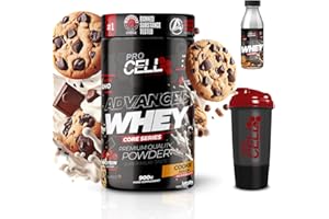 PROCELL SPORT SUPPORT PACK Procell Proteinas Whey Advanced 900gr (Cookie Dough) + Batido Monodosis + Shaker "REGALO" Proteina Whey concentrada Gana masa muscular, proteina en polvo Batidos de Proteina