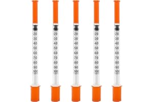 ZVF 1ml Syringes Laboratory Measurement Tool, 20 Pack Individually Packed (1ML-30#, 20)