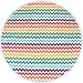 Kenley Baby Highchair Floor Splash Mat - Waterproof Under High Chair Feeding Spill Splat Mats - Messy Play Catch All Protector Cover - Bright Chevron