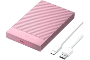 SAN ZANG MASTER Alloggiamento per disco rigido da 2,5 pollici SANZANG USB 3.0 con cavo USB 3.0 senza attrezzi per SSD SATA da 2 5 pollici e HDD da 9,5 mm 7 mm, supporta UASP & Trim, rosa